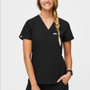 Figs Black Catarina Classic Scrub Top